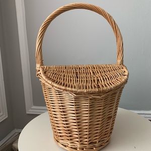 Bucket bag 100% NATURAL BAMBOO FIBRE Mango